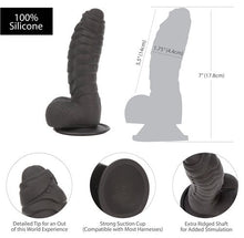 Load image into Gallery viewer, Addiction 100% Silicone Ben 7 Black &quot;
