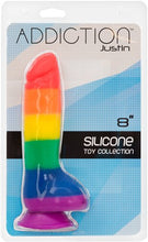 Load image into Gallery viewer, Addiction 100% Silicone Justin 8 Rainbow &quot;
