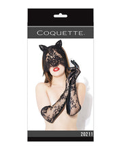 Load image into Gallery viewer, Cat Mask &amp; Glove Set Black O-s
