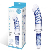 Load image into Gallery viewer, Glas 11in Realistic Double Ended Dildo W- Handle
