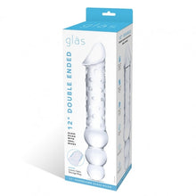 Load image into Gallery viewer, Glas 12in Double Ended Dildo W - Anal Beads
