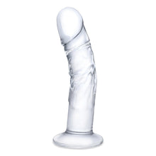 Load image into Gallery viewer, Glas 7 Curved Realistic Glass Dildo W Veins &quot;
