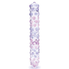 Load image into Gallery viewer, Glas 9 Purple Rose Nubby Dildo
