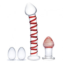 Load image into Gallery viewer, Glas 4pc Mr Swirly Set W- Glass Kegal Balls &amp; Butt Plug
