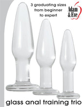 Load image into Gallery viewer, Adam &amp; Eve Glass Anal Training Trio
