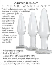 Load image into Gallery viewer, Adam &amp; Eve Glass Anal Training Trio
