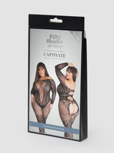 Load image into Gallery viewer, Fifty Shades Captivate Plus Size Black Lace Spanking Bodystocking O/s
