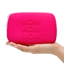 Load image into Gallery viewer, Happy Rabbit Wow Small Pink Silicone Zip Storage Bag
