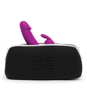 Load image into Gallery viewer, Happy Rabbit Love Medium Black Silicone Storage Bag
