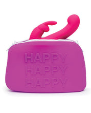 Load image into Gallery viewer, Happy Rabbit Happy Large Purple Silicone Zip Storage Bag
