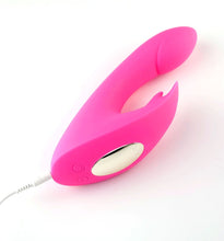 Load image into Gallery viewer, Leah Rechargeable Silicone Rabbit Massager Neon Pink
