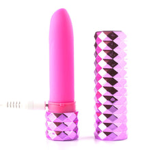 Load image into Gallery viewer, Roxie Maia Crystal Gem Lipstick Vibrator Pink
