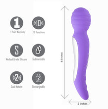 Load image into Gallery viewer, Zoe Vibrating Purple Wand
