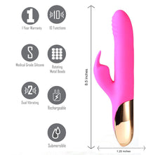 Load image into Gallery viewer, Dream Supercharged Silicone Rabbit Rechargeable Pink
