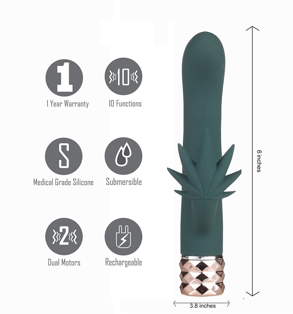 Kusha 10 Function Rechargeable Silicone Cannabis Rabbit
