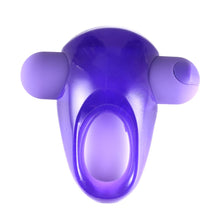 Load image into Gallery viewer, Casey Rechargeable Vibrating Erection Enhancer Ring Purple
