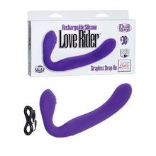 Load image into Gallery viewer, Rechargeable Love Rider Strap On Purple
