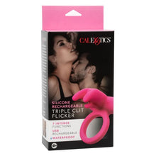 Load image into Gallery viewer, Silicone Rechargeable Triple Clit Flicker
