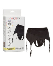 Load image into Gallery viewer, Boundless Thong W/ Garter Harness Black
