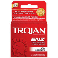 Trojan Enz Regular 3pk(non-lube)