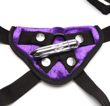 Load image into Gallery viewer, Velvet Vibrating Harness Purple(out Mid April)
