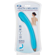 Load image into Gallery viewer, Cloud 9 Health &amp; Wellness Rechargeable G-spot Slim 8in Single Motor Aqua Blue
