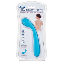 Load image into Gallery viewer, Cloud 9 Health &amp; Wellness Rechargeable G-spot Slim 7in Dual Motors Aqua Blue
