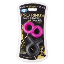 Load image into Gallery viewer, Pro Sensual Silicone Super 8 Ring &amp; Tie Sling 2 Pack
