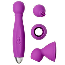 Load image into Gallery viewer, Cloud 9 Health &amp; Wellness Wand Kit 9 Function Flexible Head Purple
