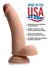 Load image into Gallery viewer, Usa Cocks 8in Ameriskin Dildo Light
