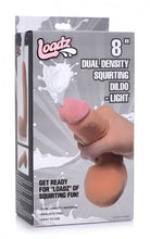 Load image into Gallery viewer, Loadz 8in Dual Density Squirting Dildo Light
