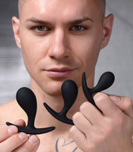 Load image into Gallery viewer, Master Series Dark Droplets 3pc Curved Anal Trainer Set
