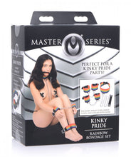 Load image into Gallery viewer, Master Series Kinky Pride Rainbow Bondage Set
