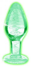 Load image into Gallery viewer, Booty Sparks Glow-in-the-dark Glass Anal Plug
