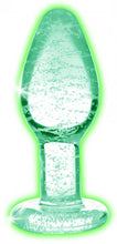 Load image into Gallery viewer, Booty Sparks Glow-in-the-dark Glass Anal Plug Small
