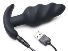 Load image into Gallery viewer, Bang! 21x Vibrating Silicone Swirl Butt Plug W/ Remote
