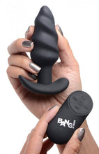 Load image into Gallery viewer, Bang! 21x Vibrating Silicone Swirl Butt Plug W/ Remote
