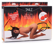 Load image into Gallery viewer, Tailz Devil Tail Anal Plug &amp; Horns Set
