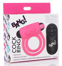 Load image into Gallery viewer, Bang! Silicone Cock Ring &amp; Bullet W/ Remote
