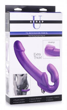 Load image into Gallery viewer, Strap U 7x Revolver Thick Vibrating Strapless Strap-on Purple
