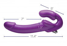 Load image into Gallery viewer, Strap U 7x Revolver Thick Vibrating Strapless Strap-on Purple
