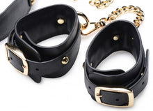 Load image into Gallery viewer, Master Series Black &amp; Gold Bondage Set
