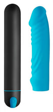 Load image into Gallery viewer, Bang! Xl Bullet &amp; Ribbed Silicone Sleeve Blue
