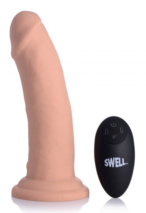 Swell 7x Inflatable Vibrating 7in Dildo W- Remote