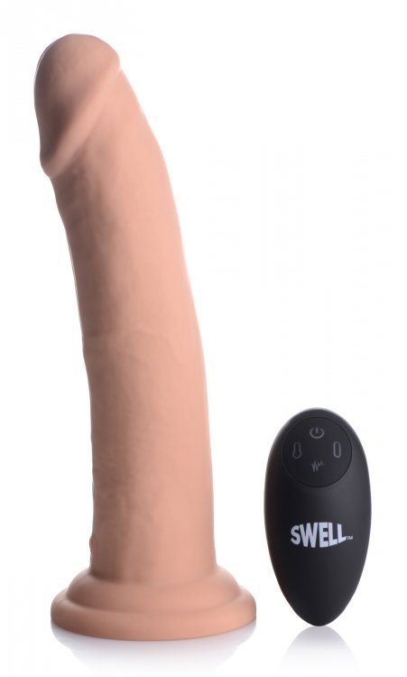Swell 7x Inflatable-vibrating 8.5in Dildo W- Remote