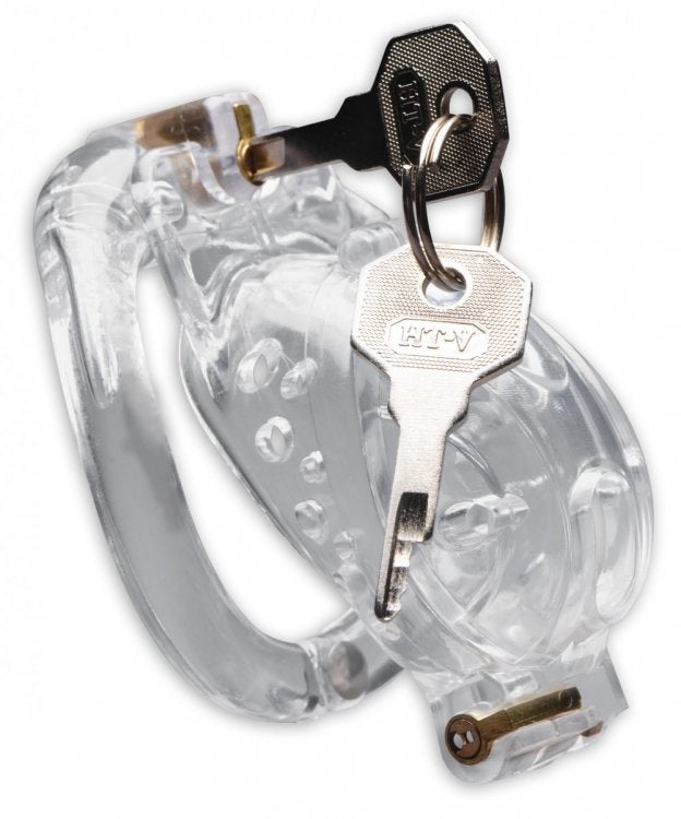 Master Series Custome Lockdown Chastity Cage Clear