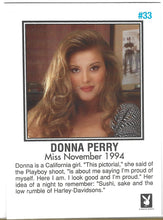 Load image into Gallery viewer, Playboy Centerfold Update 1 (1994 - 1996) Donna Perry Card #33
