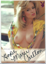 Load image into Gallery viewer, Playboy&#39;s Blondes, Brunettes and Redheads Hope Marie Carlton Pink Foil Autograph Card
