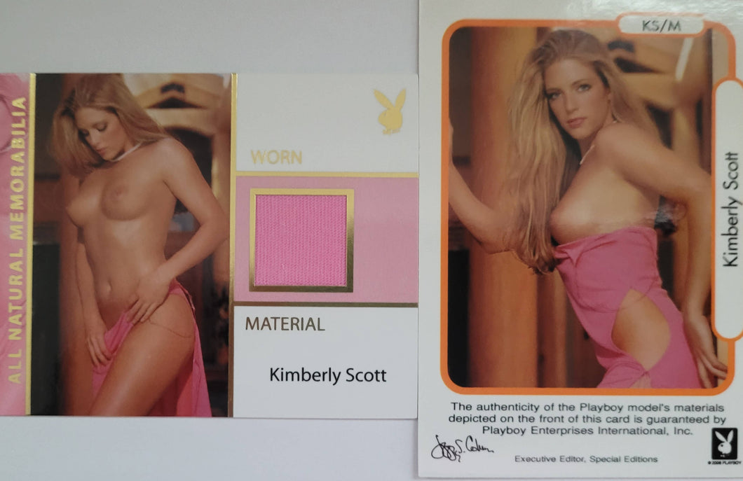 PLAYBOY'S NATURAL BEAUTIES ALL NATURAL MEMORABILIA WORN MATERIAL KIMBERLY SCOTT