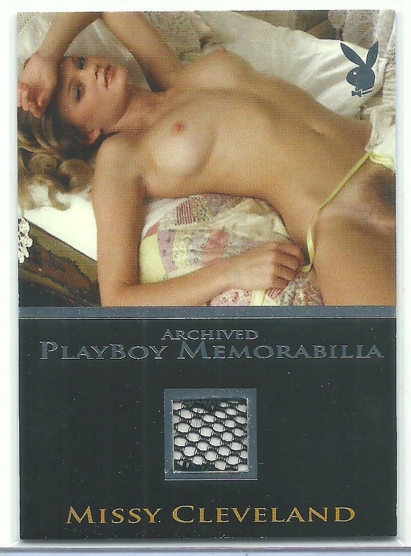 Playboy Sultry & Seductive Missy Cleveland Archived Platinum Foil Memorabilia Card